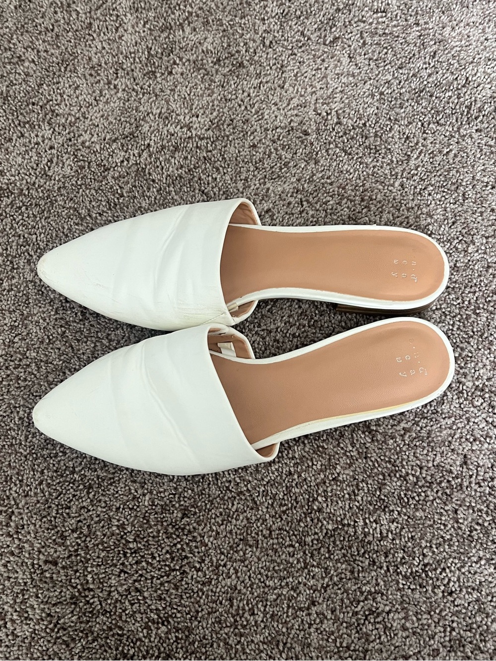 Target White Pointed Slip-On Backless Mules